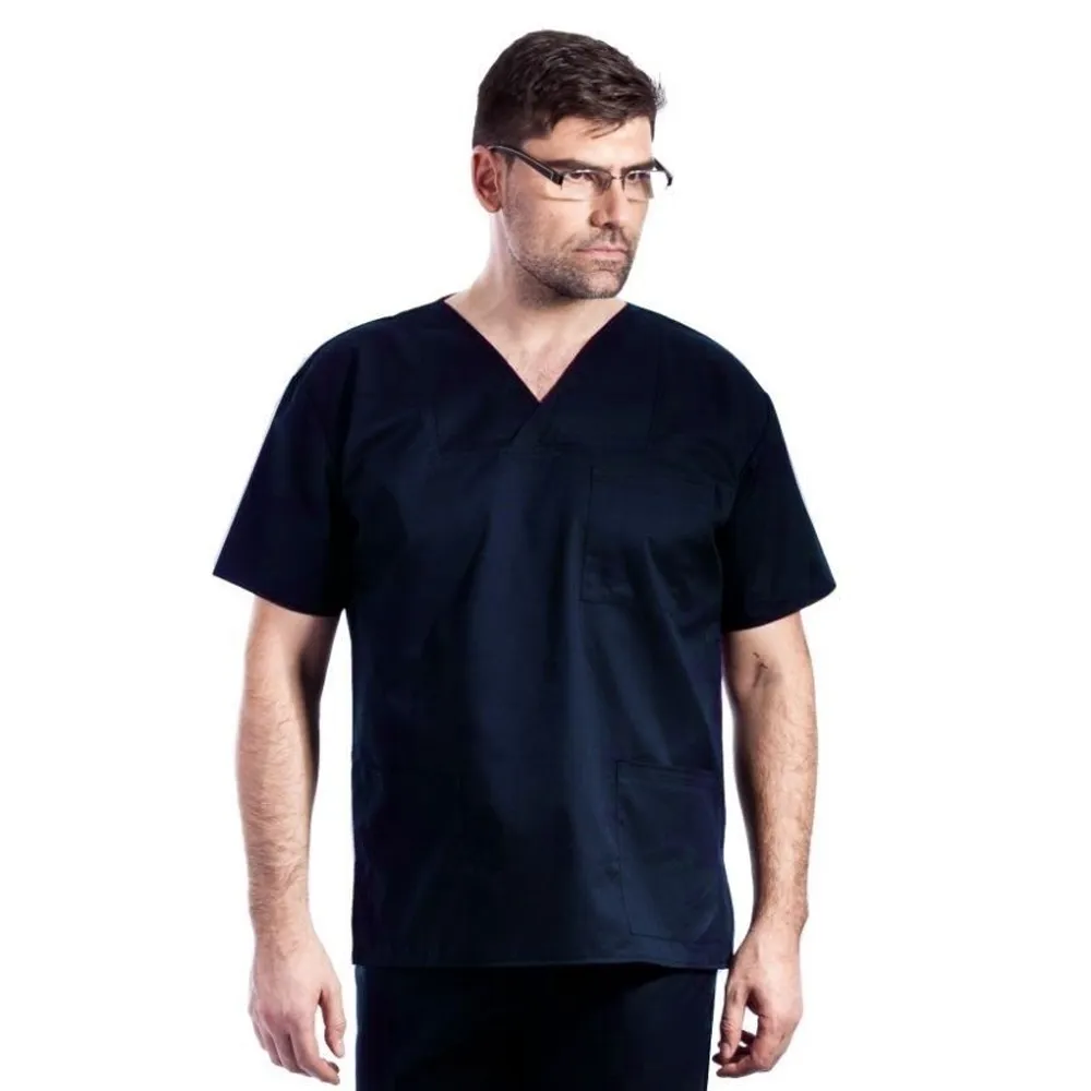 Bluza medicala pentru barbati TG 86 pentru brodat bleumarin brodeaza broderie