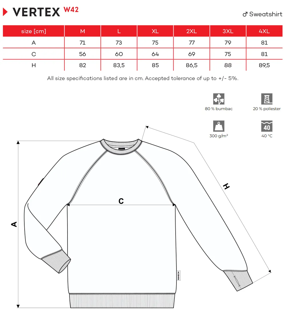 Bluza Vertex W42 pentru brodat brodeaza ro dimensiuni
